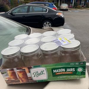 Ball 32oz wide mouth canning mason jars 12 pack